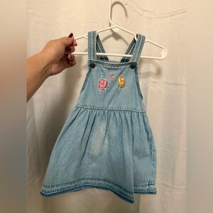 H&M Light Blue Kids Overalls with Floral Embroidery